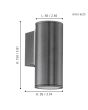 RIGA LED EXT W/L 2X3W GU10 LED 3000K
