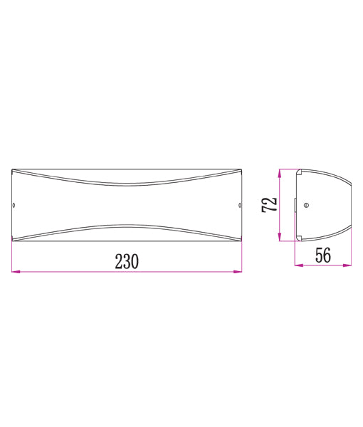 APIS LED Exterior Surface Mounted Wall Lights 