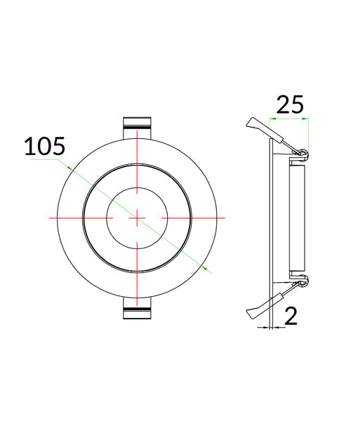  Architectural Centre Tilt Downlight Fitting