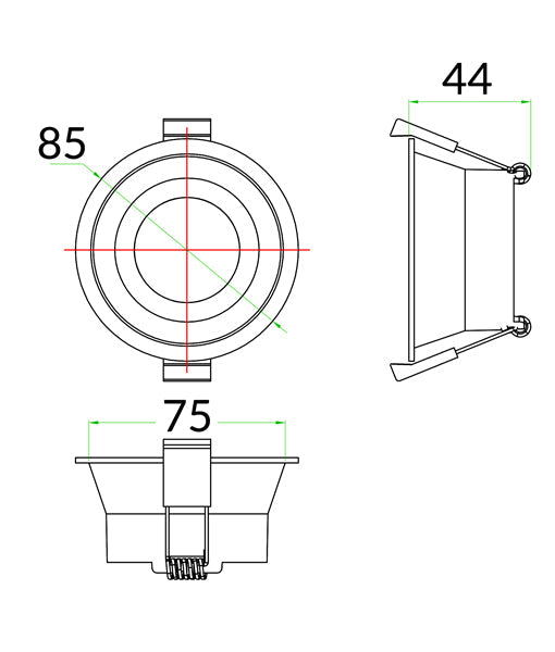  Architectural Centre Fixed Low Glare Downlight Fitting 
