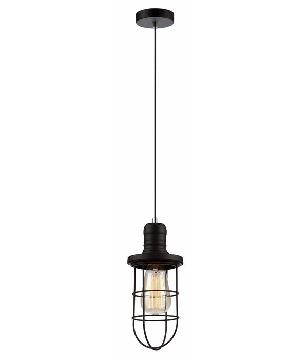 BLACKBAND Industrial Black Curved Bird Cage Pendant Light