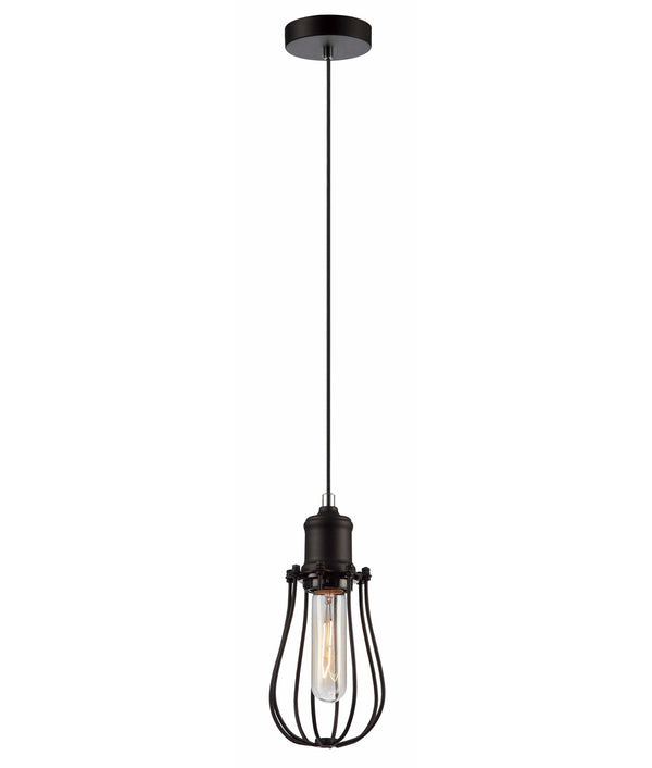BLACKBAND Industrial Black Pear Shape Bird Cage Pendant Light
