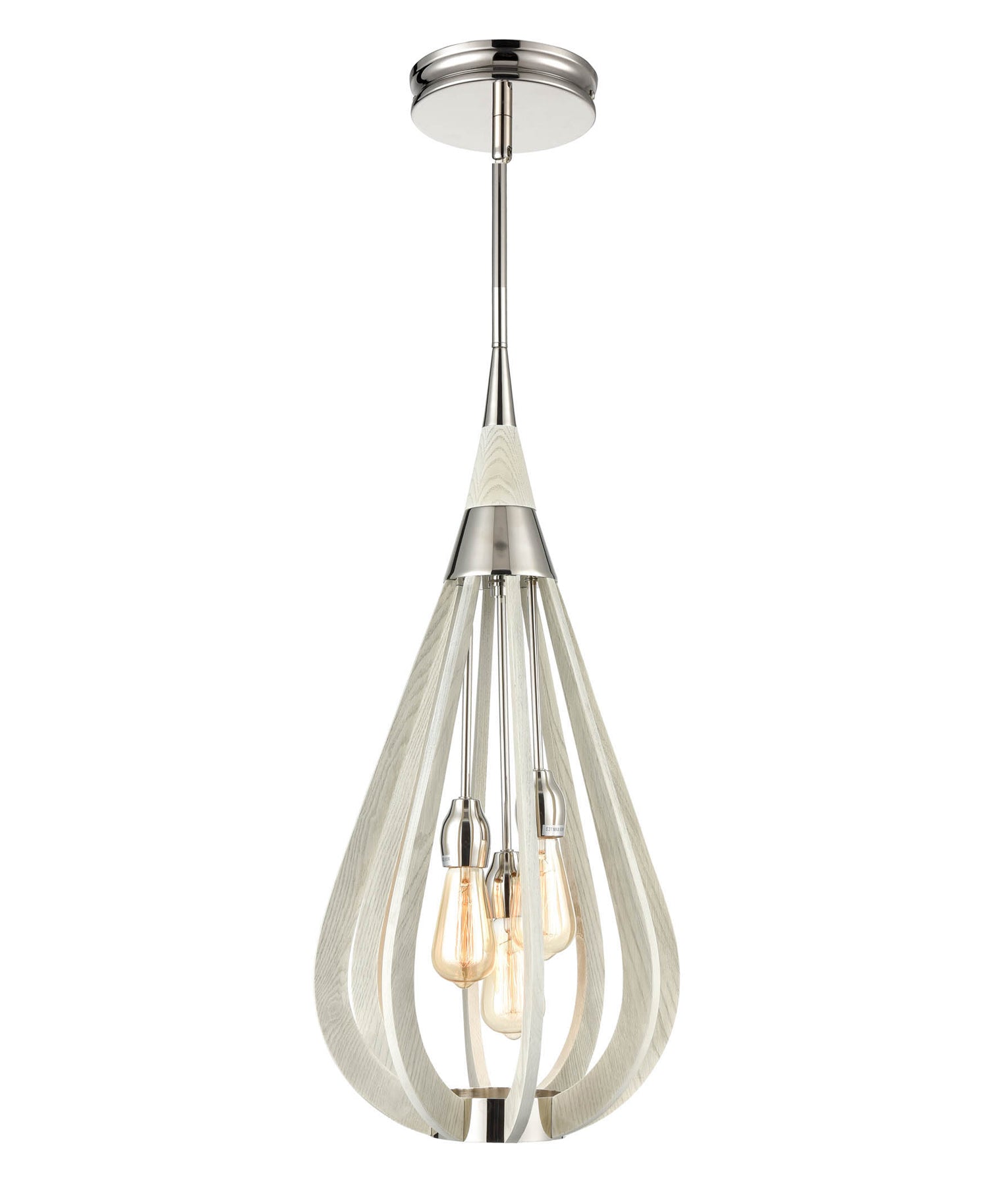 BONITO Medium Tear Moss Wood Drop Pendant Light