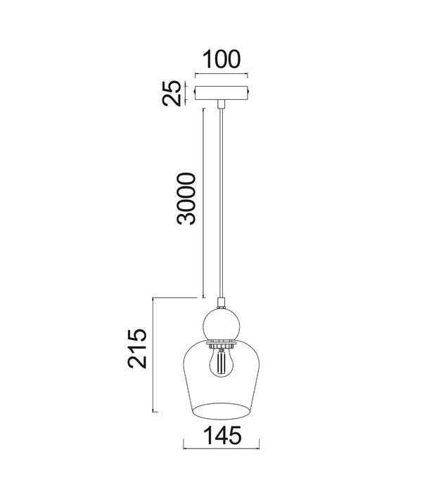 Smokey Black Glass Ellipse Pendant Lights 