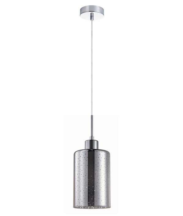 ESPEJO: Interior Iron & Chrome Oblong Glass with Dotted Effect Pendant Lights