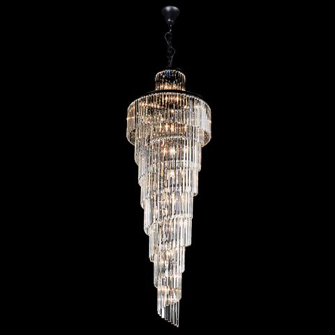 Chanel-L-BK Spiral Chandelier