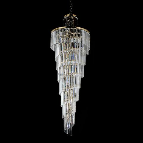 Chanel-L-GD Spiral Chandelier