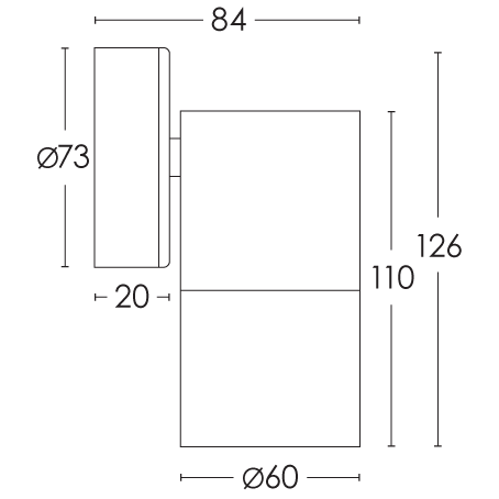 Jetson Single Fixed Wall Light - 304ss