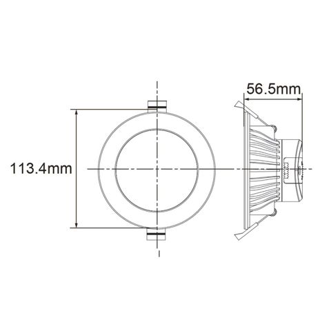 11w Narrow Beam Tri-Colour LED Downlight