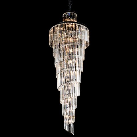 Chanel-L-BK Spiral Chandelier