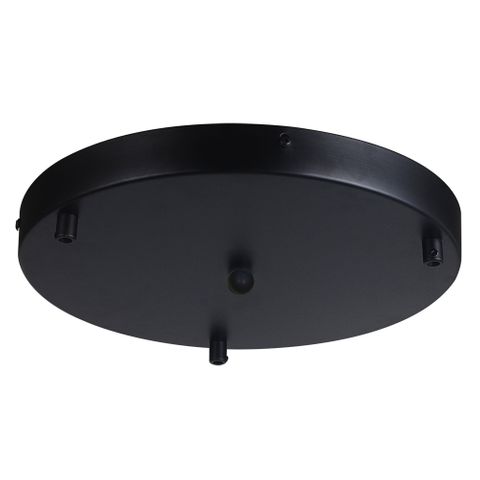 3 Light Round Plate - Black (300mm Diameter)