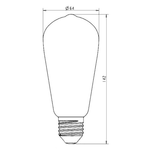 Pear ST64 4w LED Filament - E27 - 2700K
