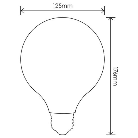 G125 6w LED Filament - E27 -Dim - 2700K