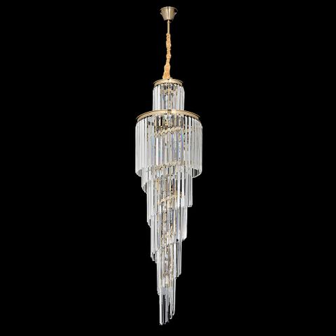 Chanel-S-GD Spiral Chandelier 