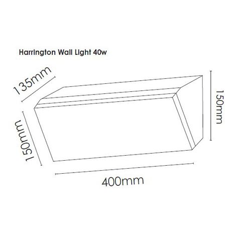Harrington Wall Light 36w-BK-TC