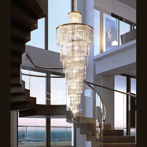 Chanel-L-GD Spiral Chandelier