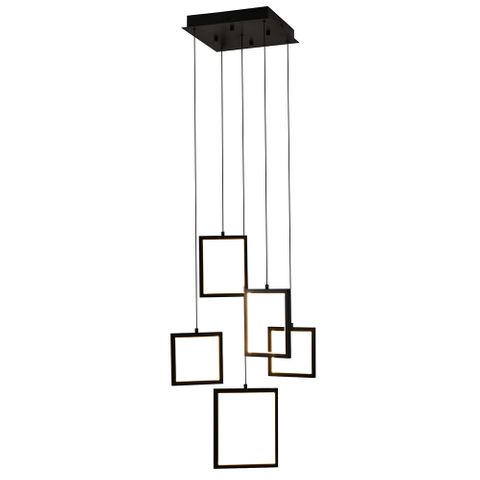 Dahli 5 Light LED Pendant - Black-3K