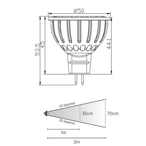 Pluto P10 10w LED Lamp - MR16 - 3000K