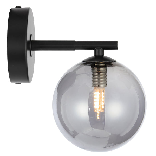 FELTON 1 LIGHT WALL LIGHT BLACK