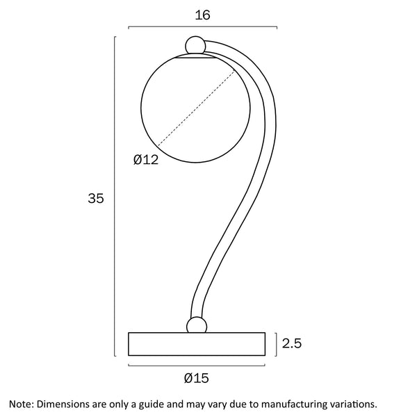 FELTON TABLE LAMP BLACK MARBLE