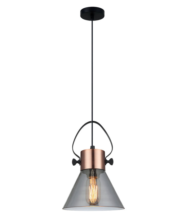 FUMOSO: Retro Smokey Glass Cone Shape Pendant Light