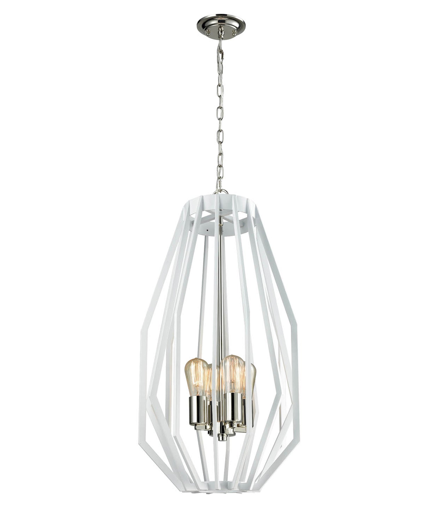GAMBA: Industrial Rustic Narrow Angular Cage Pendant Lights
