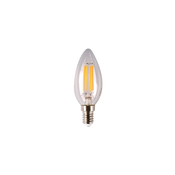 E14 4W LED CANDLE GLOBE CLEAR DIM 