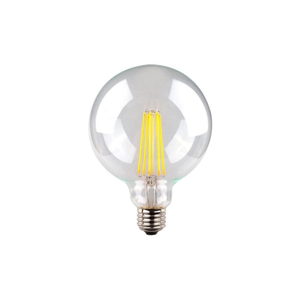 E27 G125 8W LED GLOBE CLEAR DIM