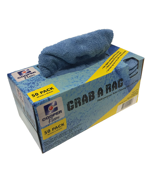 Grab A Rag: Multipurpose microfibre automotive cleaning rags (50pcs Pack)