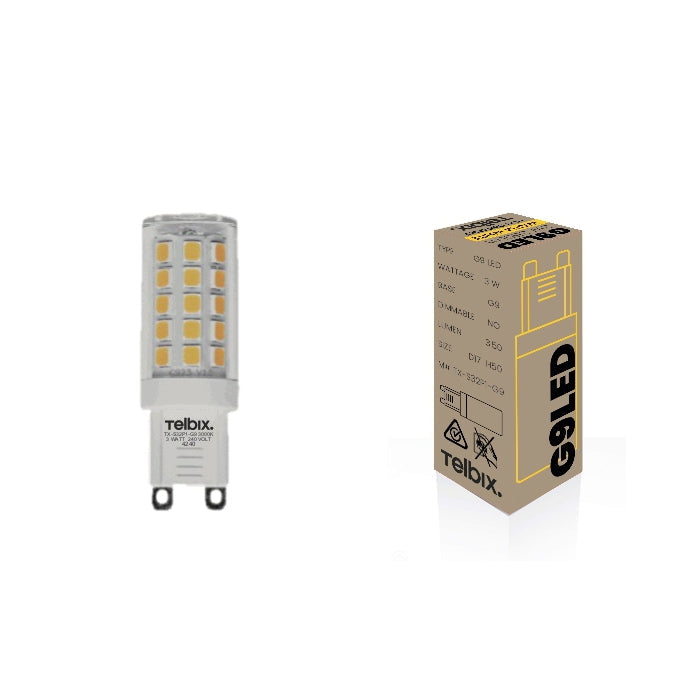 G9 3W LED GLOBE CLEAR NON-DIM