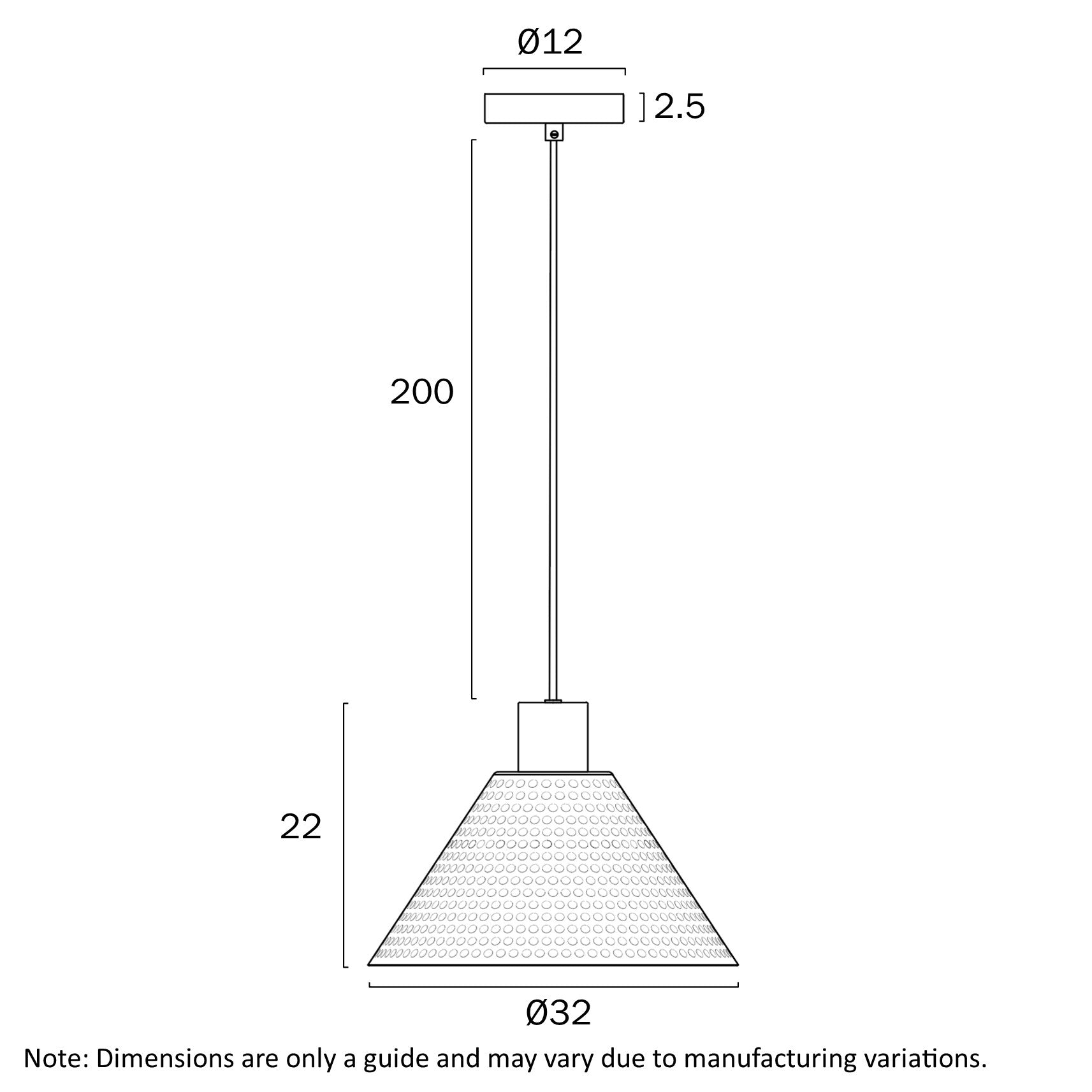 KESTRA 32CM PENDANT