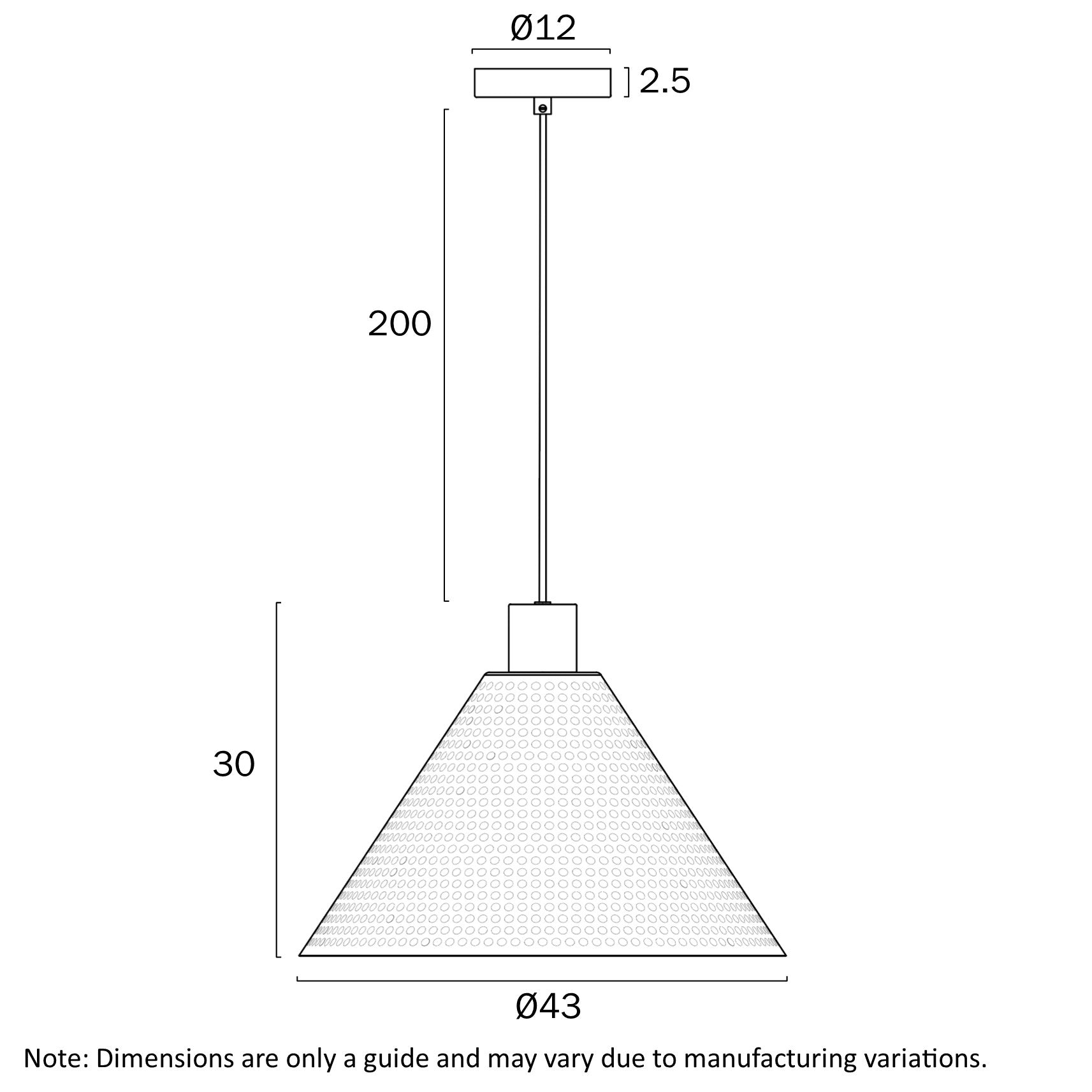 KESTRA 43CM PENDANT