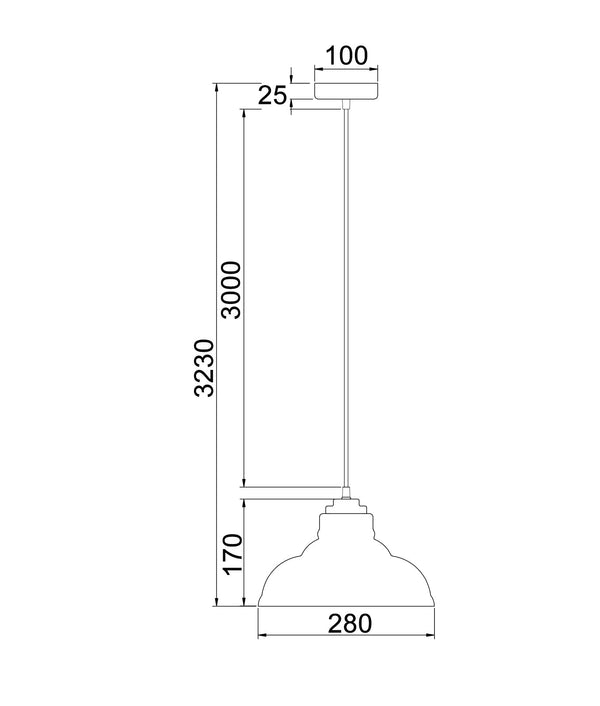 LAMINA: Retro Copper Coloured Dome Glass Pendant Light