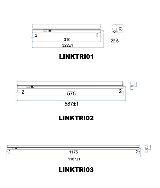 LINKTRI Interior Tri-CCT linkable slimline LED lights