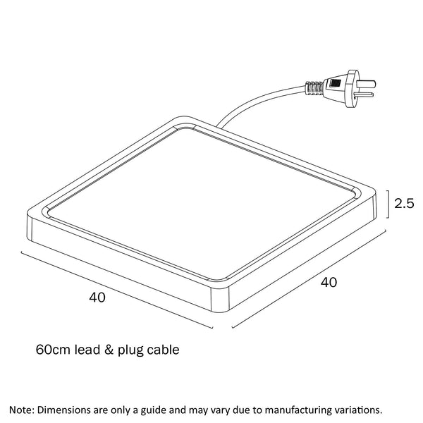 Lunos 40cm Square Oyster