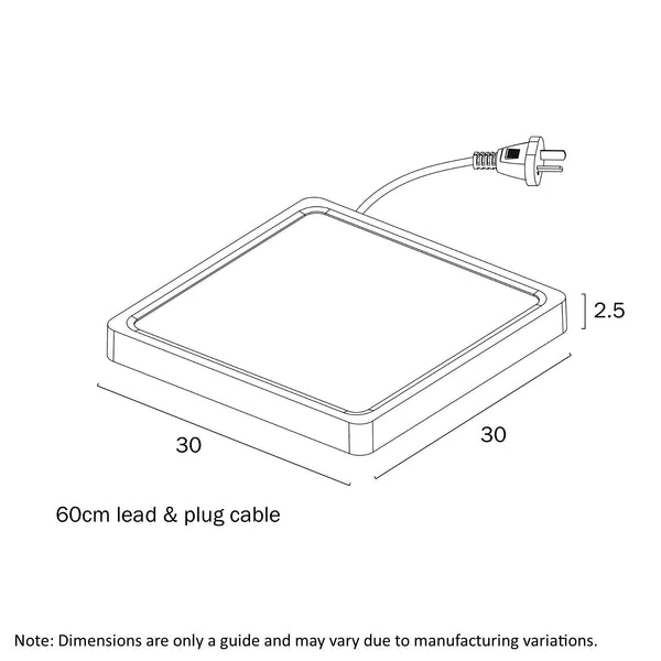 Lunos 30cm Square Oyster