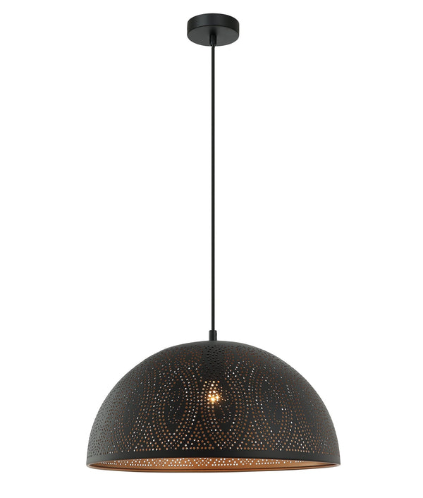 MARRAKESH: Bohemian Interior Black Dome Shape Pendant Light