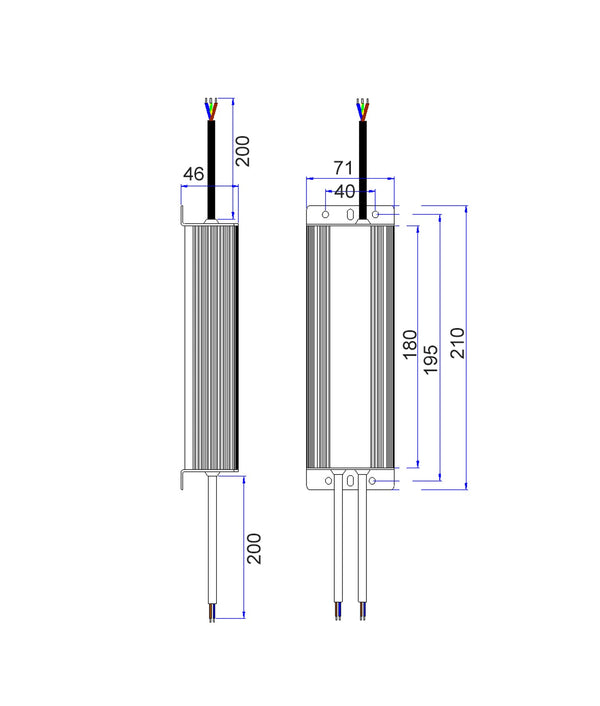 OTTER5: 12V Waterproof Constant Voltage LED Driver IP67