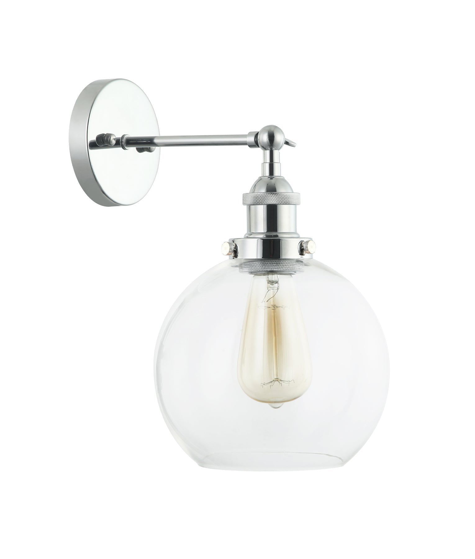PESINI: Interior Swing Arm Glass with Antique Brass