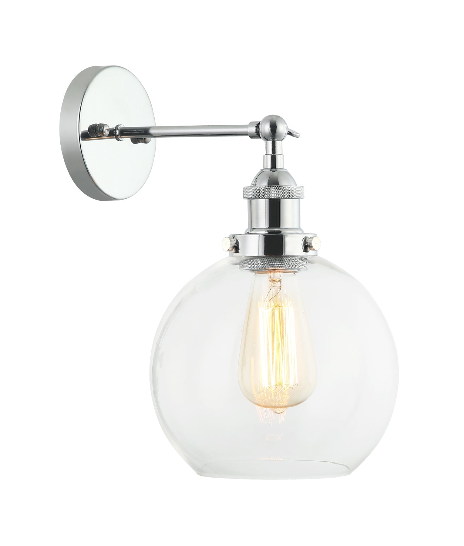 PESINI: Interior Swing Arm Glass with Antique Brass