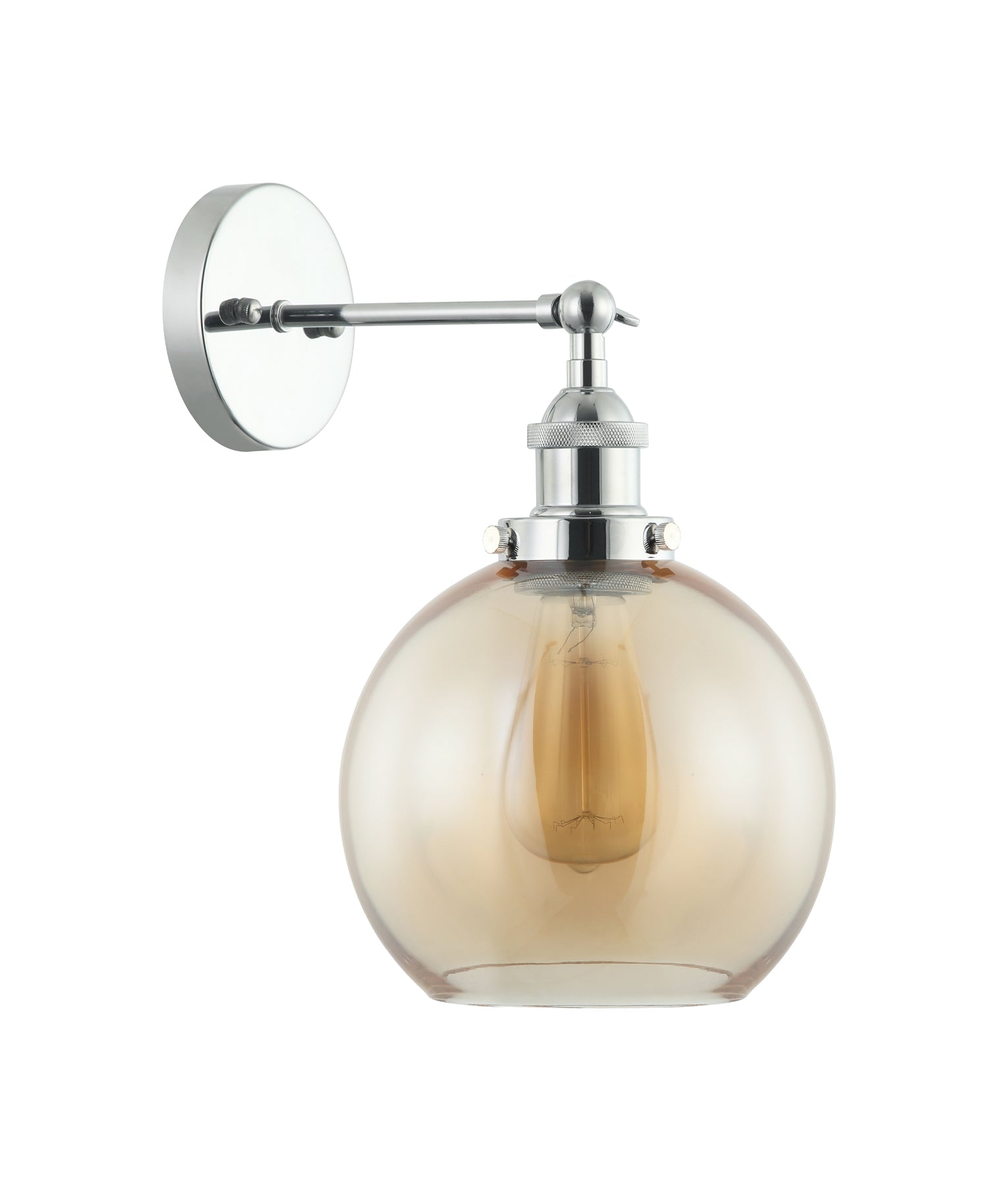 PESINI: Interior Swing Arm Glass with Antique Brass