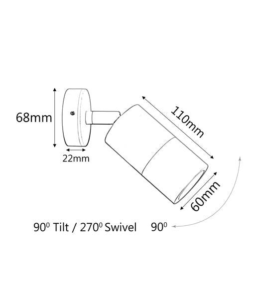 MR16 Exterior Wall Pillar Spot Lights IP65