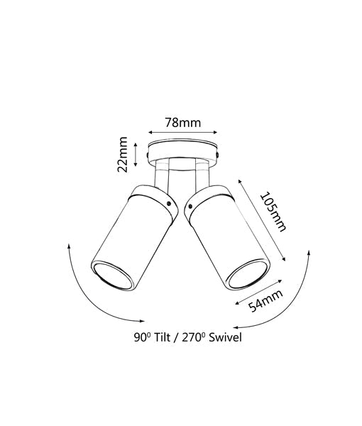 MR16 Exterior Wall Pillar Spot Lights IP54