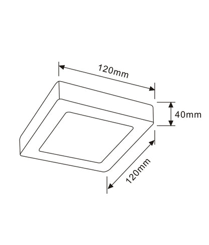 SURFACE: Dimmable Surface Mounted Oyster Lights (Square)