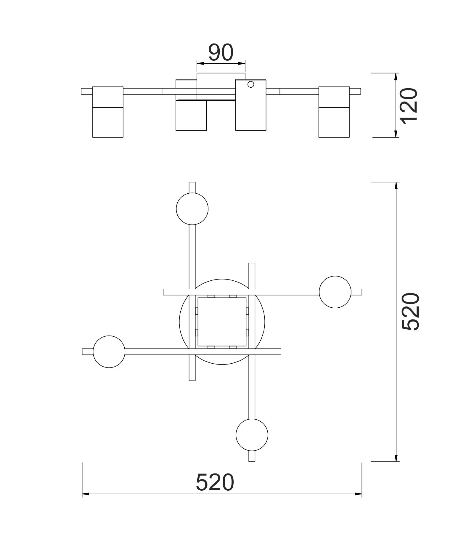 TACHE: Interior Spot Ceiling Lights with Adjustable Black Heads IP20
