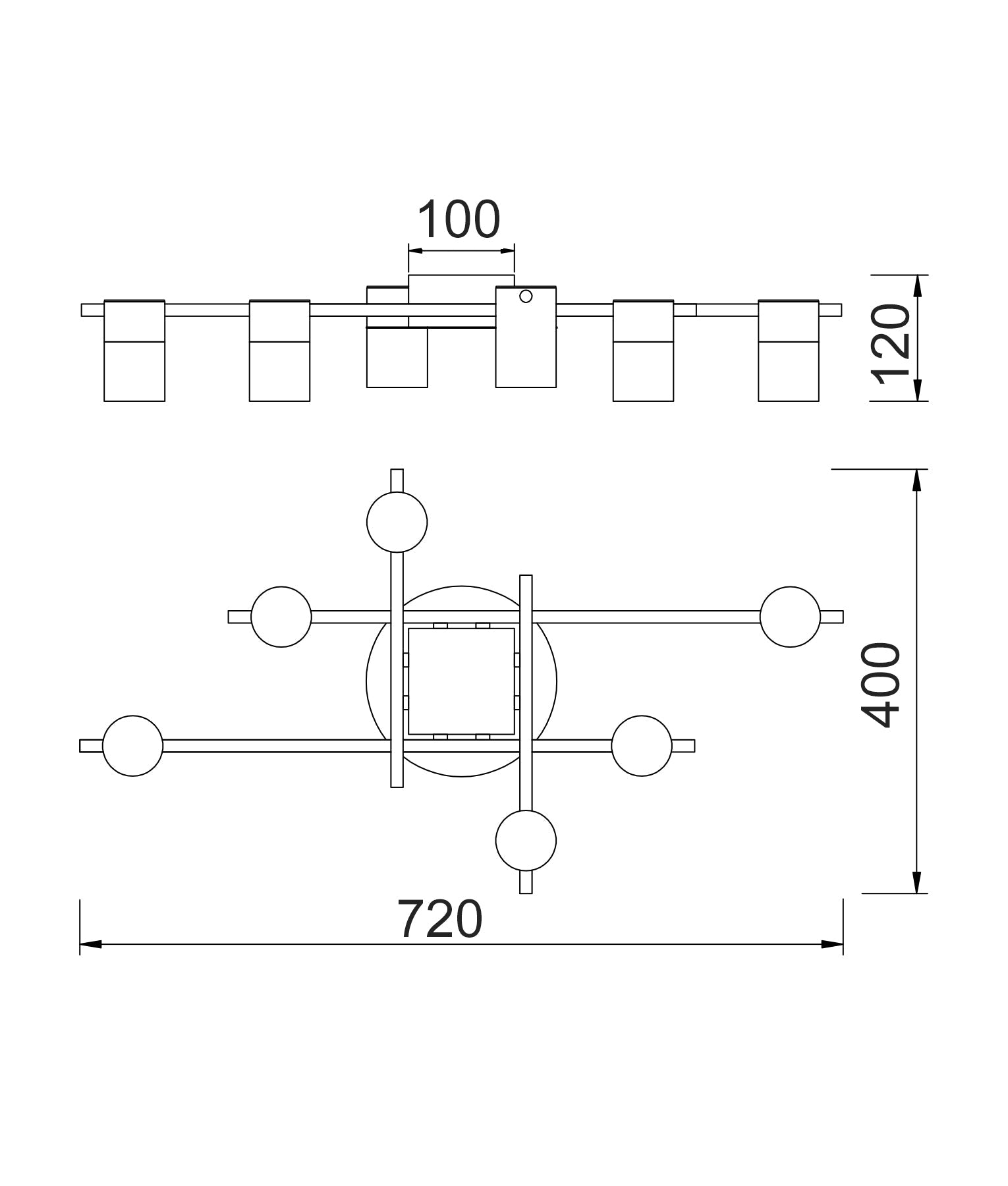 TACHE: Interior Spot Ceiling Lights with Adjustable Black Heads IP20
