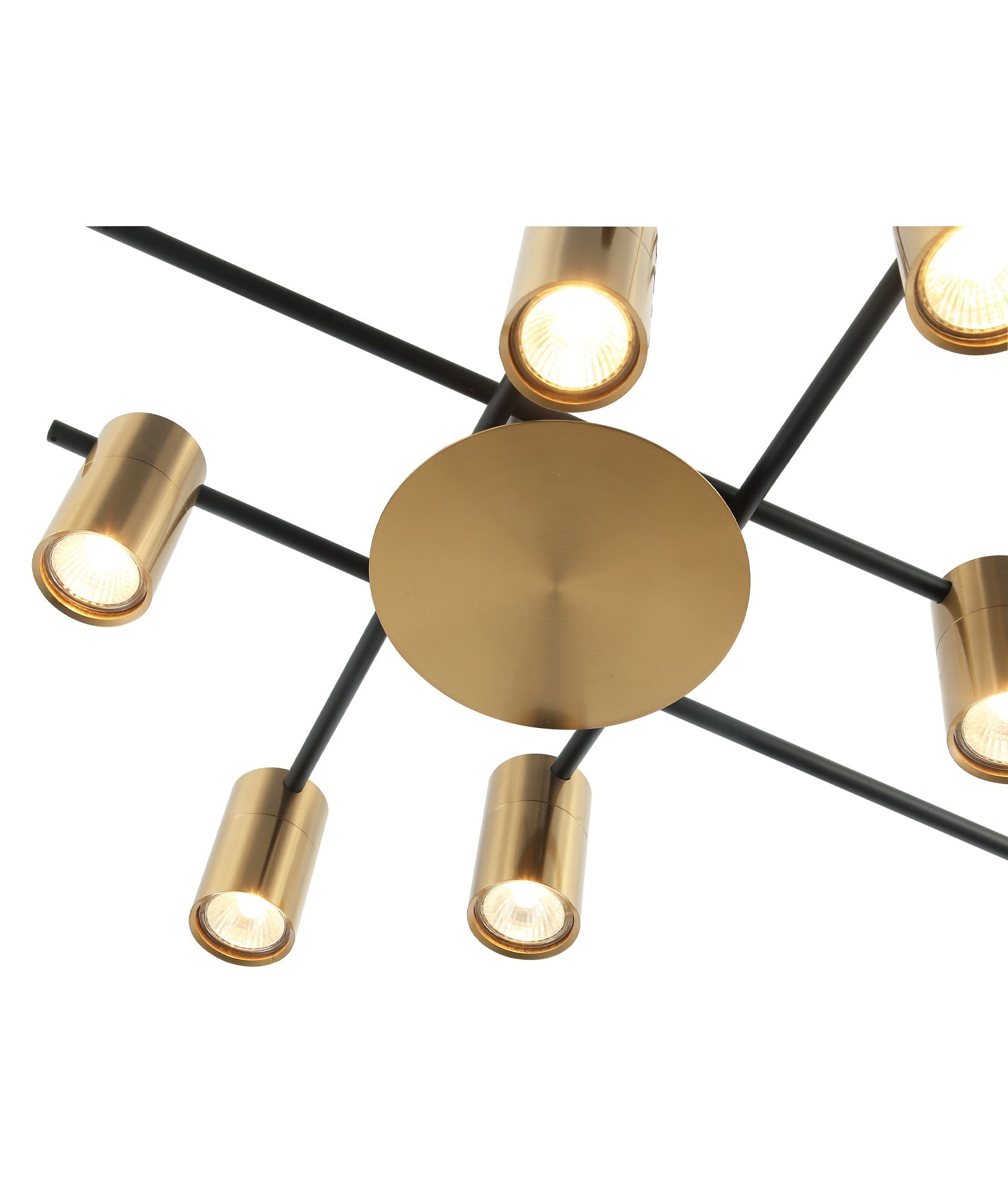 TACHE: Interior Spot Ceiling Lights with Adjustable Antique Brass Heads IP20