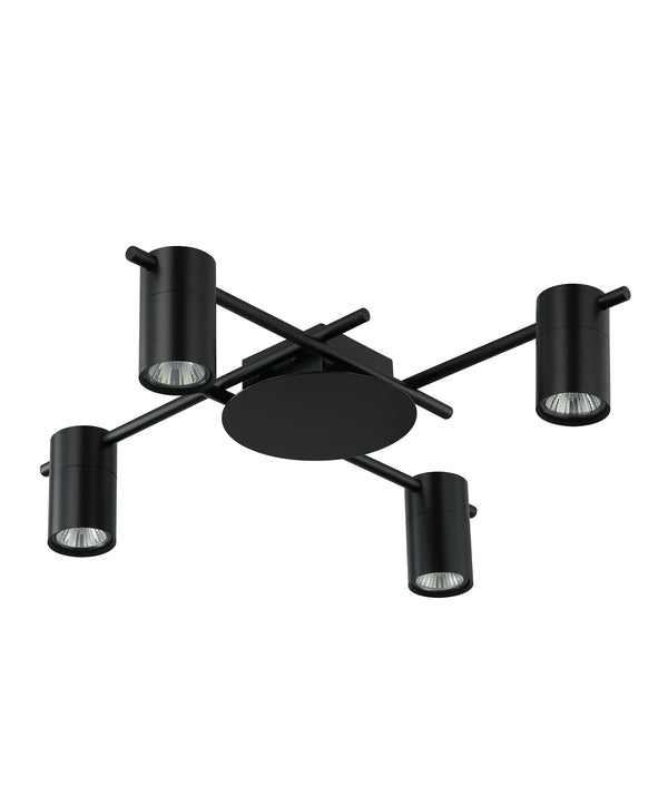TACHE: Interior Spot Ceiling Lights with Adjustable Black Heads IP20