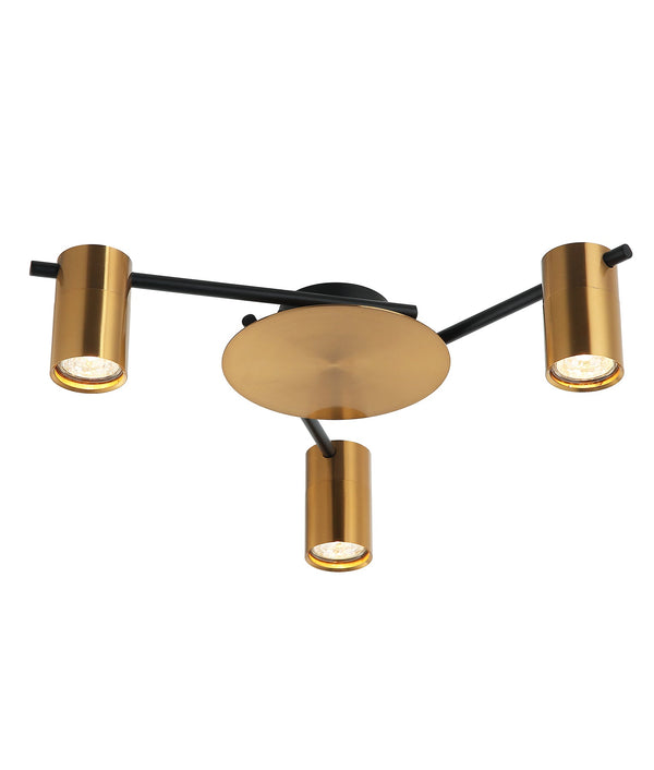 TACHE: Interior Spot Ceiling Lights with Adjustable Antique Brass Heads IP20