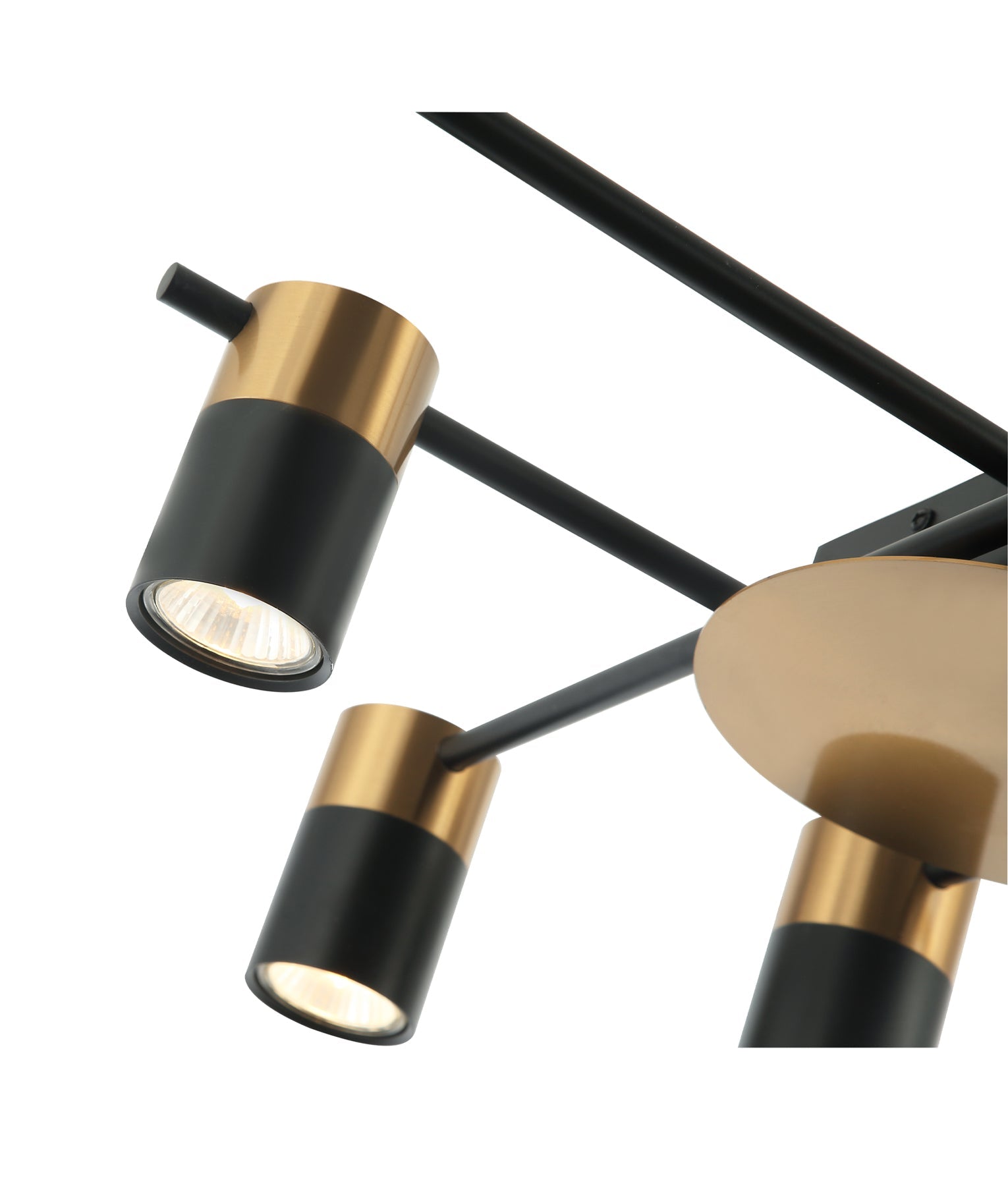 TACHE: Interior Spot Ceiling Lights with Adjustable Black & Antique Brass Heads